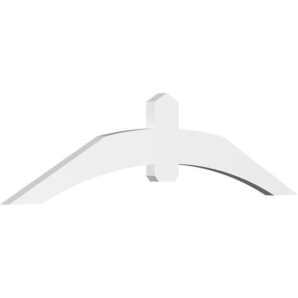 Ekena Millwork Archdale Architectural Grade PVC Gable Bracket, 72"W x 18"H x 2"D x 6"F, 6/12 Pitch GBP072X18X0206ARC00 - main